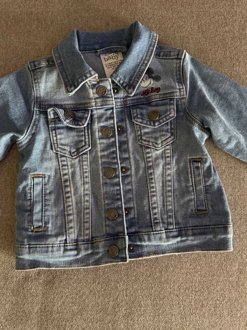 Disney Light Blue Denim Jean Jacket for Kids with Mickey
